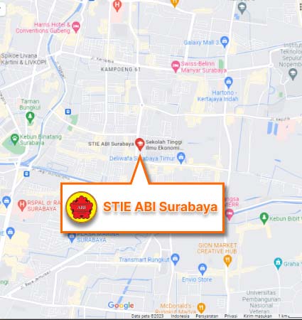 Location and Map STIE ABI Surabaya Nomor